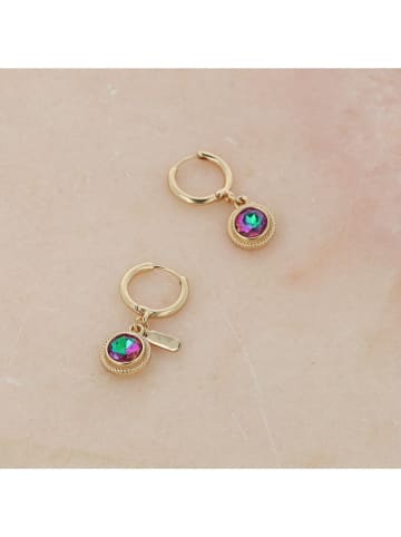 Otazu Vergold. Creolen mit Swarovski Kristallen