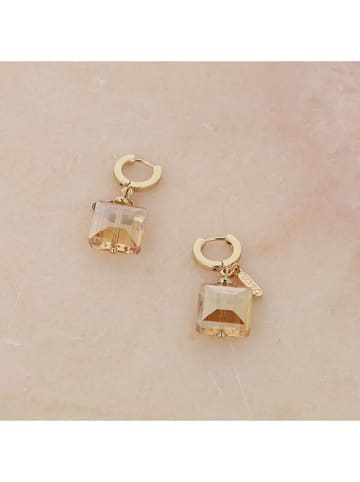 Otazu Vergold. Creolen mit Kristallen