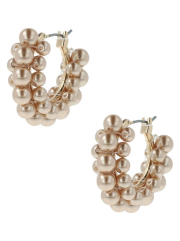 Otazu Vergulde creolen met parels