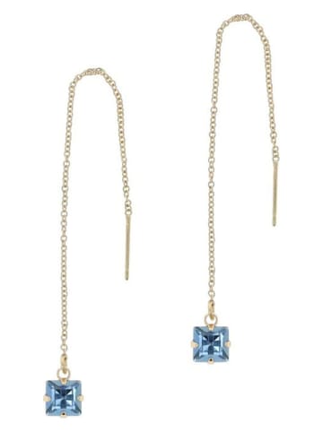 Otazu Vergulde oorhangers met kristallen