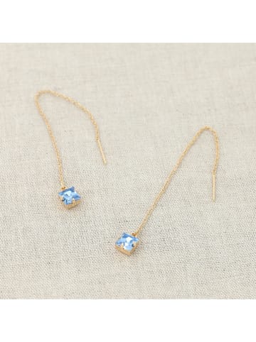 Otazu Vergold. Ohrhänger mit Kristallen