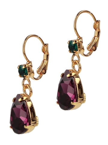 Otazu Pozłacane kolczyki z kryształami Swarovski