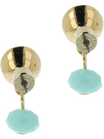 Otazu Vergulde oorstekers met Swarovski kristallen