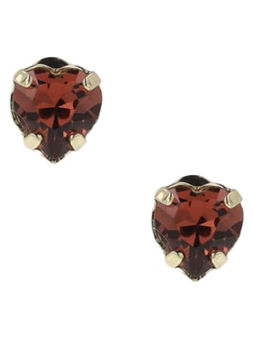 Otazu Vergulde oorstekers met kristallen