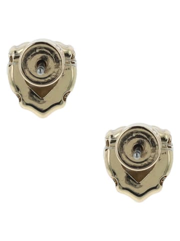 Otazu Pozłacane kolczyki-wkrętki z kryształami