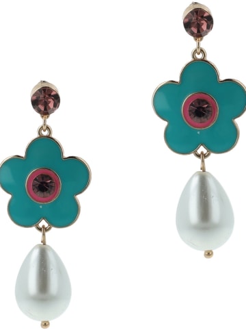 ivy Vergulde oorstekers met Swarovski-kristallen