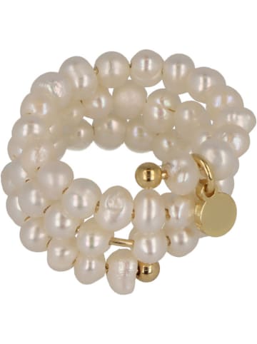 ivy Vergulde ring met Swarovski-parels