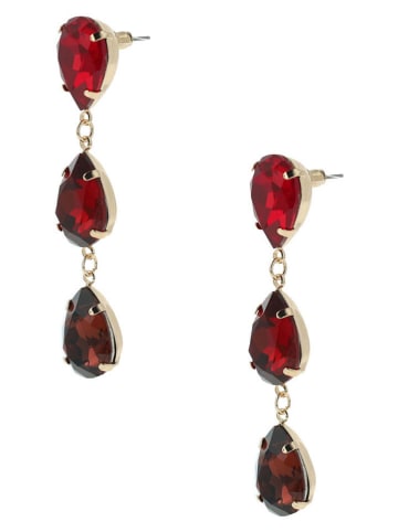 Otazu Pozłacane kolczyki-wkrętki z kryształami Swarovski