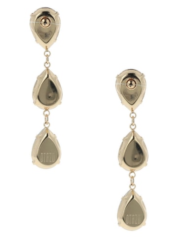 Otazu Pozłacane kolczyki-wkrętki z kryształami Swarovski