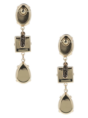 Otazu Pozłacane kolczyki-wkrętki z kryształami Swarovski