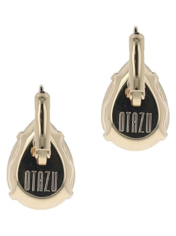 Otazu Vergulde oorringen met Swarovski-kristallen