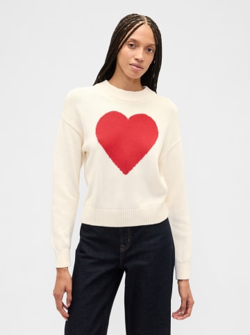 GAP Pullover in Creme/ Rot