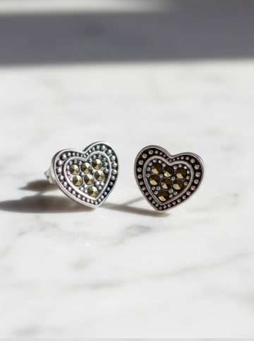 Engelsrufer Srebrne kolczyki-wkrętki z markazytami