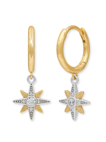 Engelsrufer Vergold. Creolen "New Star" mit Edelsteinen