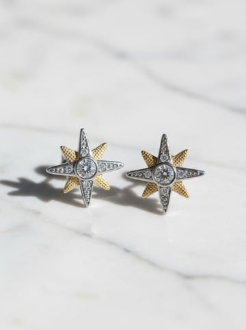 Engelsrufer Silber-Ohrstecker "New Star" mit Edelsteinen
