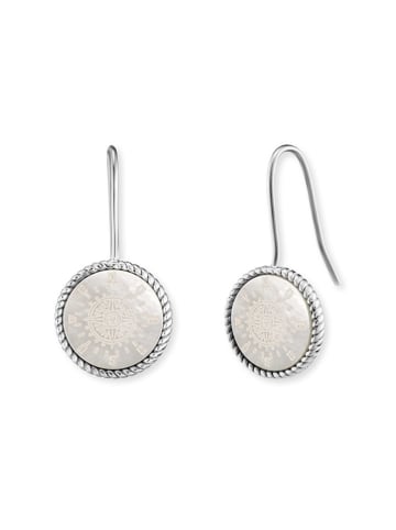 Engelsrufer Srebrne kolczyki "Windrose" z masą perłową