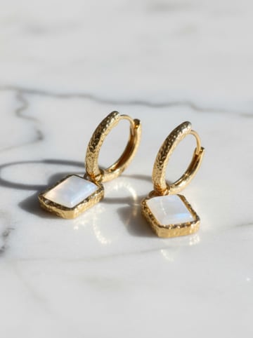 Engelsrufer Vergold. Creolen "Pure Moon" mit Edelsteinen