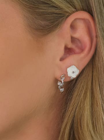 Engelsrufer Srebrne kolczyki-półkreole "Rose"