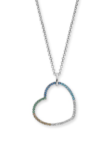 Engelsrufer Silber-Halskette mit Edelsteinen - (L)42 cm