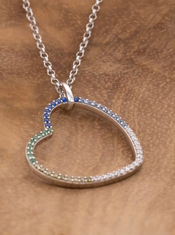 Engelsrufer Silber-Halskette mit Edelsteinen - (L)42 cm