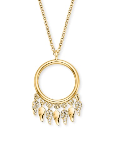 Engelsrufer Vergold. Halskette "Flying Wings" mit Edelsteinen - (L)42 cm