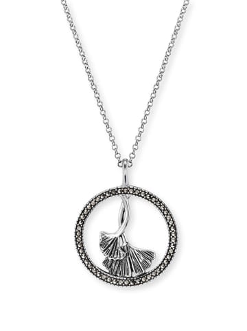 Engelsrufer Silber-Halskette "Ginkgo" mit Edelsteinen - (L)42 cm