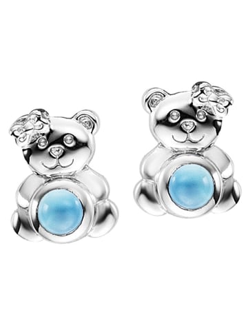 Engelsrufer Silber-Ohrstecker "Teddy" mit Edelsteinen