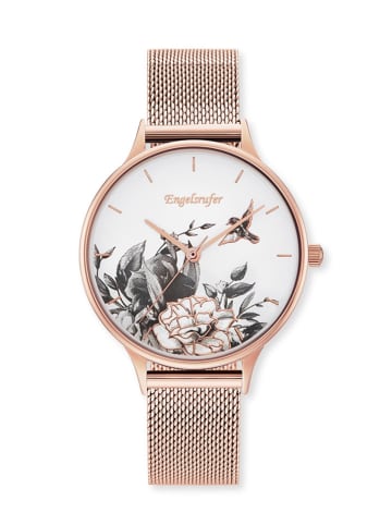 Engelsrufer Quarzuhr "Blume" in Rosa - Ø 34 mm