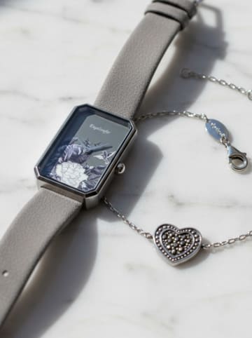 Engelsrufer 2-częściowy zestaw "Flower" w kolorze srebrno-szarym