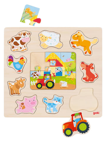 Goki 16-częściowa układanka "Farm animals" - 3+