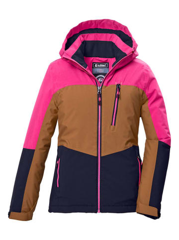 Killtec Ski-/ Snowboardjacke "Kow" in Pink/ Hellbraun/ Dunkelblau