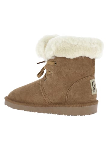 Gooce Leren winterboots "Agarita" lichtbruin