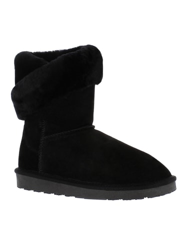 Gooce Leder-Winterstiefel "Beverly" in Schwarz