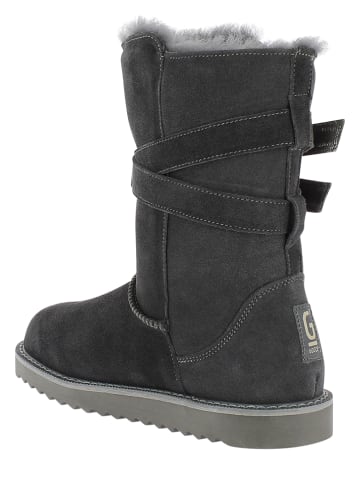 Gooce Skórzane kozaki zimowe "Huntspill Waterproof" w kolorze antracytowym