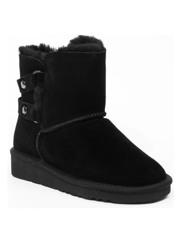 Gooce Leder-Winterboots "Shirley" in Schwarz