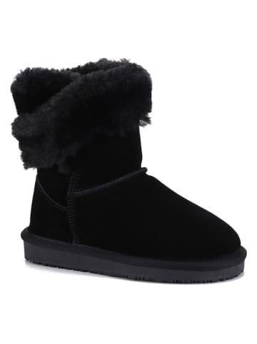 Gooce Leren winterboots "Florine" zwart