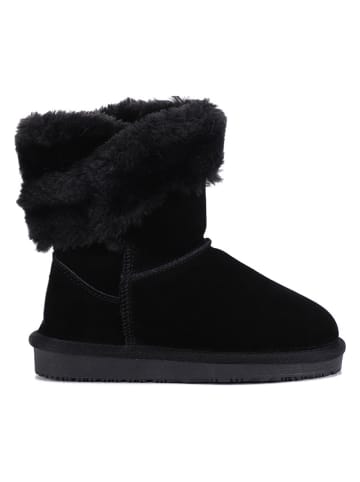 Gooce Leren winterboots "Florine" zwart
