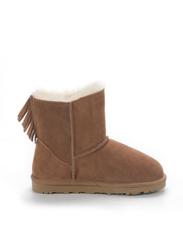 Gooce Leder-Winterstiefel "Gotzone" in Hellbraun