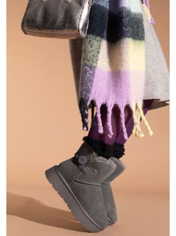 Gooce Leder-Winterboots "Crestone" in Grau