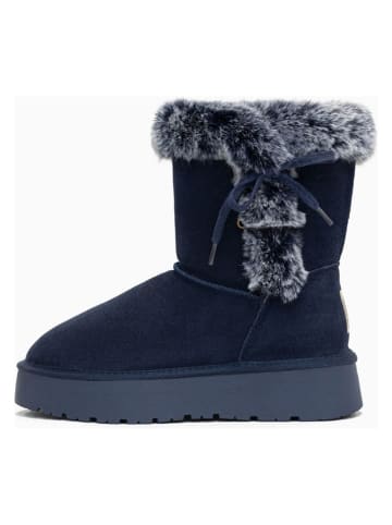 Gooce Leren winterlaarzen "Alissa" donkerblauw