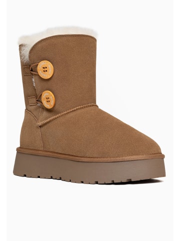 Gooce Leren winterboots "Hubbard" lichtbruin