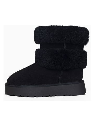 Gooce Leder-Winterstiefel "Mara" in Schwarz