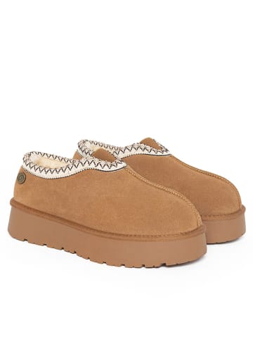 Gooce Leder-Winterboots "Wael" in Hellbraun