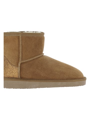 NICEBAY Leren winterboots "Abbyly" lichtbruin