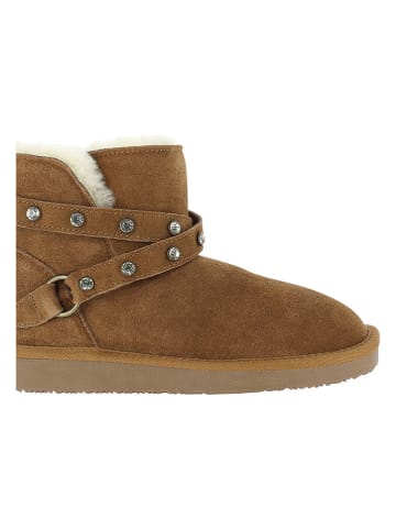 NICEBAY Leren winterboots "Alexis" lichtbruin