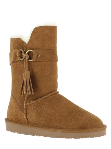 NICEBAY Leder-Winterstiefel "Barada" in Hellbraun