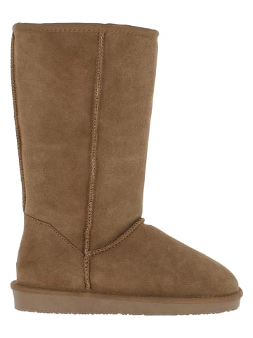 NICEBAY Leder-Winterstiefel "Wharfe" in Hellbraun