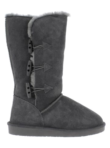 NICEBAY Leren winterlaarzen "Meander" donkergrijs