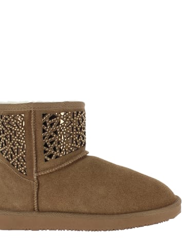 NICEBAY Leder-Winterboots "Craig" in Hellbraun