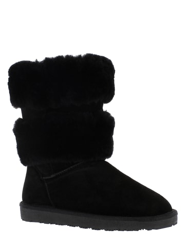 NICEBAY Leder-Winterstiefel "Douglas" in Schwarz